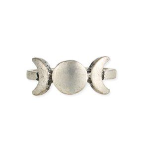 Harvest Moon Silver Moon Phases Ring